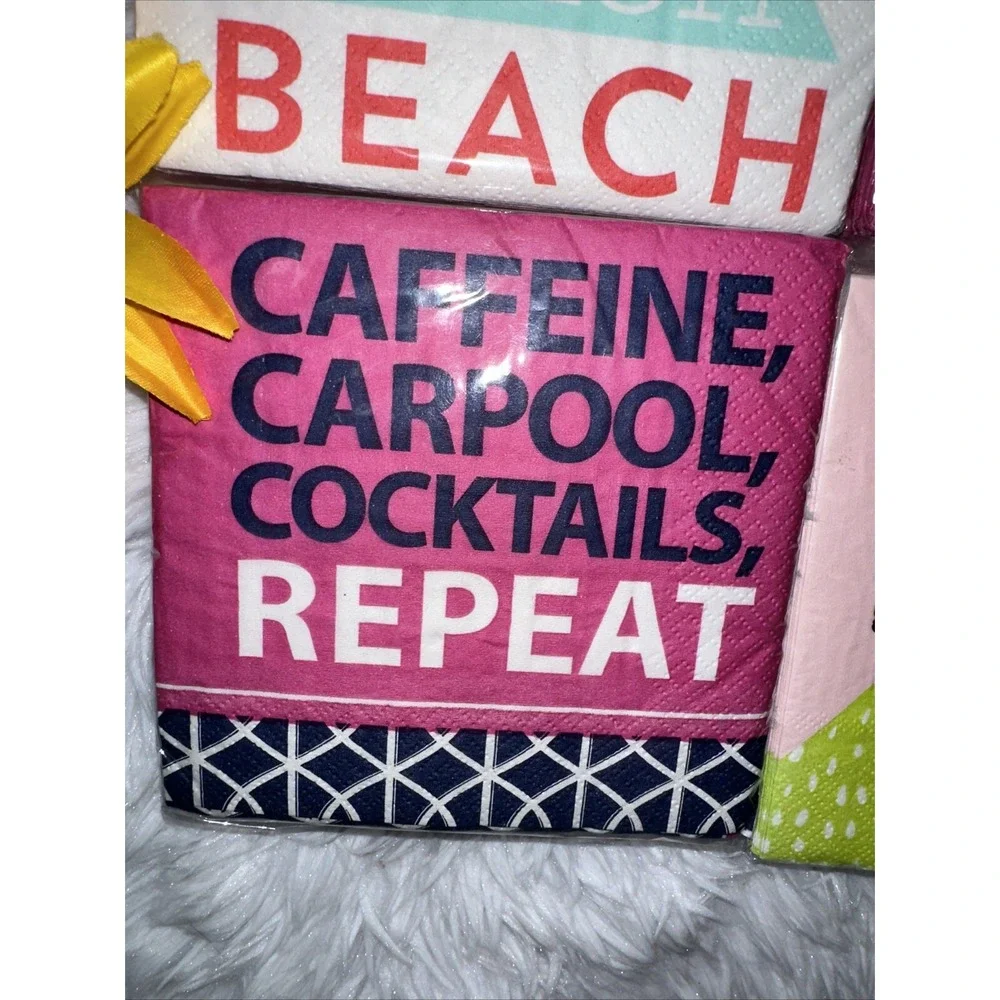 I Save My Carbs For Wine Funny Party Cocktail Beverage Napkins 3-Ply Tissue‎